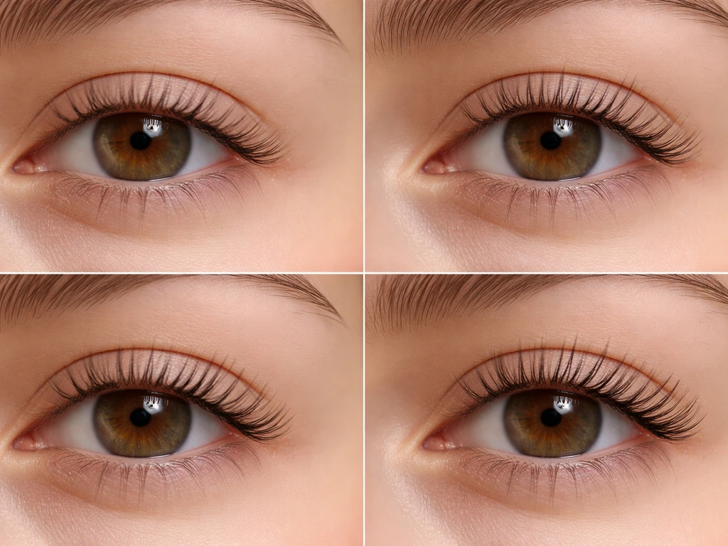 Close-up of a person’s eye with a week-by-week feel—lashes gradually fuller after a stye.